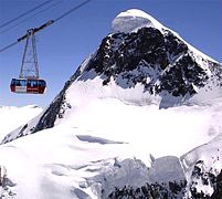ATW to Kleinmatterhorn, Breithorn in the background, Zermatt, Switzerland