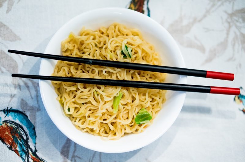 Chopsticks and ramen