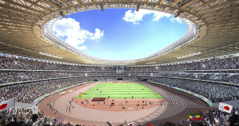 Render of the Tokyo Olympics Stadium