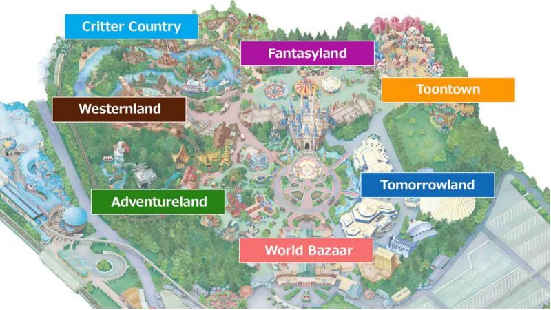 Tokyo Disneyland map